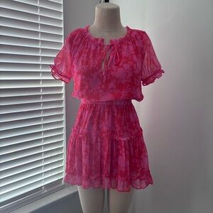 Dee Elly Women's Floral Spring Flowy Mini Dress